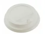 Крышка для стакана бумажного  d=80 мм Белая с питейником (уп. 100шт)