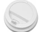 Крышка для стакана бумажного  d=80 мм Белая с питейником (уп. 100шт)