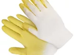 Перчатки трикотажные с 1-м латексным обливом (Желтые)