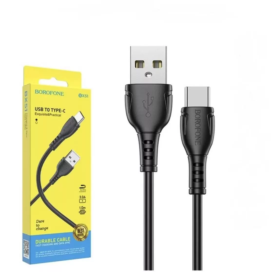 Кабель BOROFONE BX51 Triumf (TYPE-C) 1 м. черный Кабель BOROFONE BX51 Triumf (TYPE-C) 1 м. черный