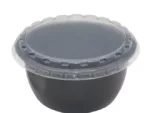 Миска суповая черная с крышкой  М-132 500 мл