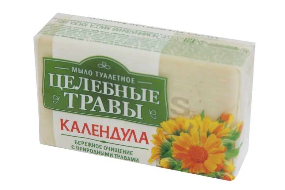 Туалетное мыло "Целебные травы" Календула 160 гр 1/72 Туалетное мыло "Целебные травы" Календула 160 гр 1/72