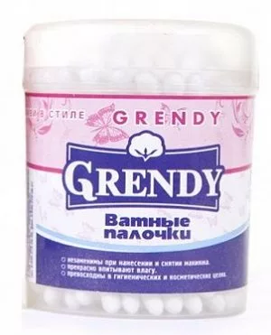 Ватные палочки "Grendy" 100 шт (банка) 1/84 Ватные палочки "Grendy" 100 шт (банка) 1/84